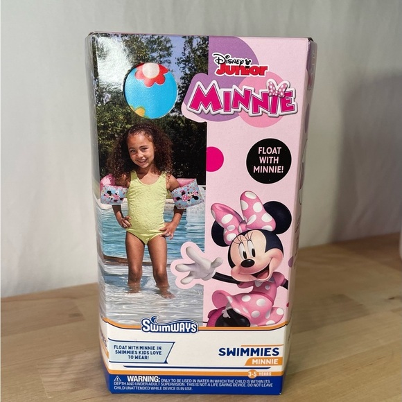 Disney Other - Disney Junior Minnie Mouse Kids Swim Arm Bands - Pink and White
